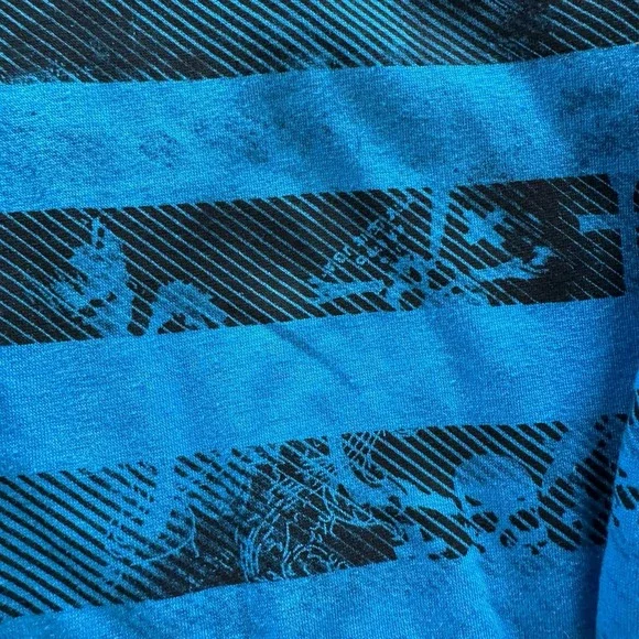 Vintage Y2K MMA Elite Hoodie Size L Blue Sherpa Lined Zip Up Skull Affliction - Picture 9 of 12